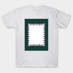 Wavy Lines - Green White T-Shirt